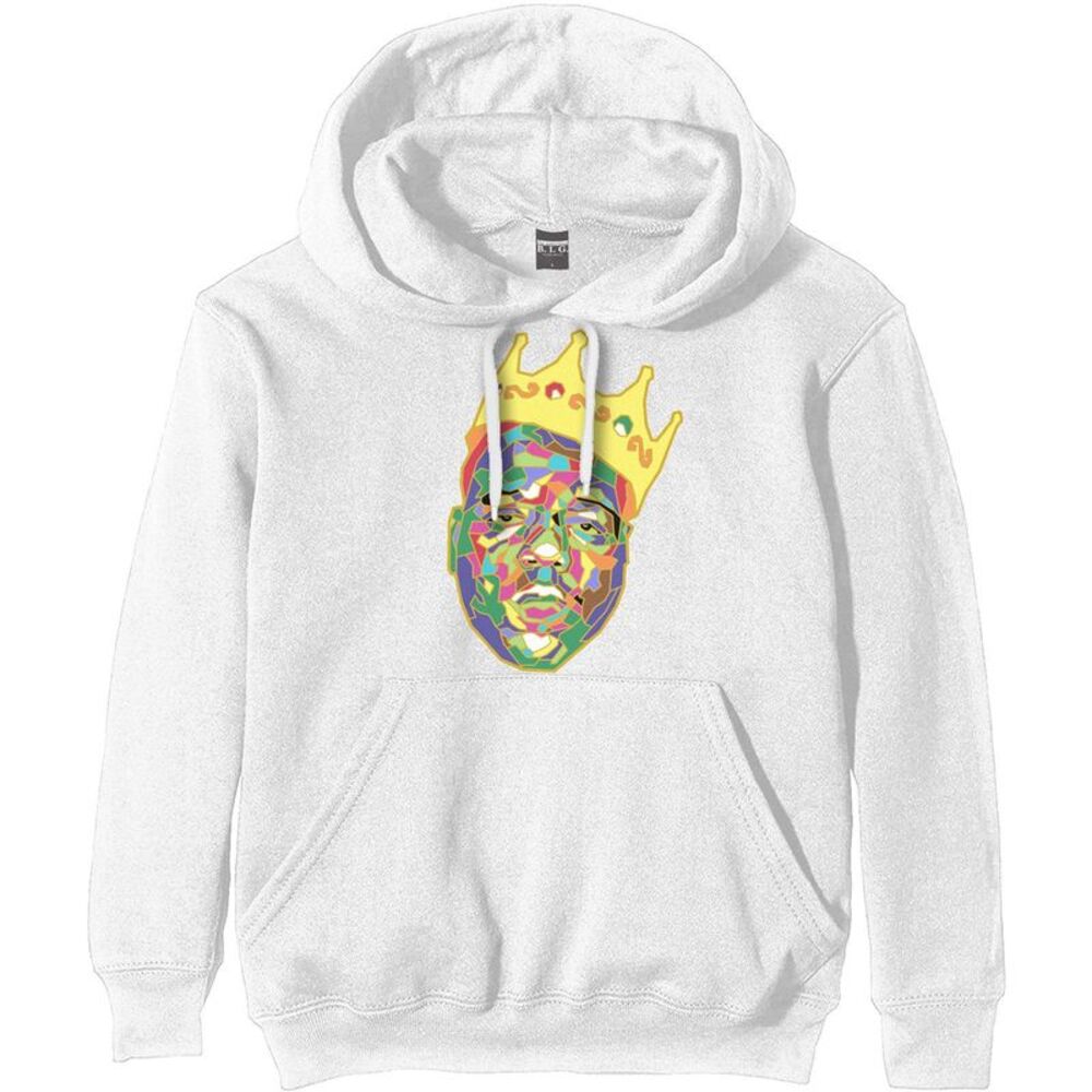 Biggie Smalls Unisex Adult Crown Hoodie / White